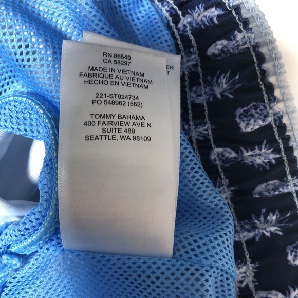 Tommy Bahama Men's Blue Ombre Lined Naples Palm Tree Swim Shorts - Size M - Picture 12 of 15